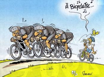 A bicyclette